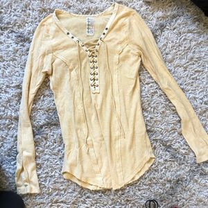 Free People lace up XS top/thermal